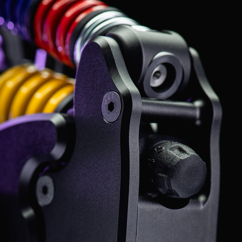 PurrPRO BRAKE 200 kg load cell pedals with adjustable hydraulic damping