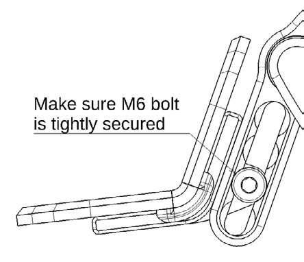 Pedal foot with M6 mounting bolt