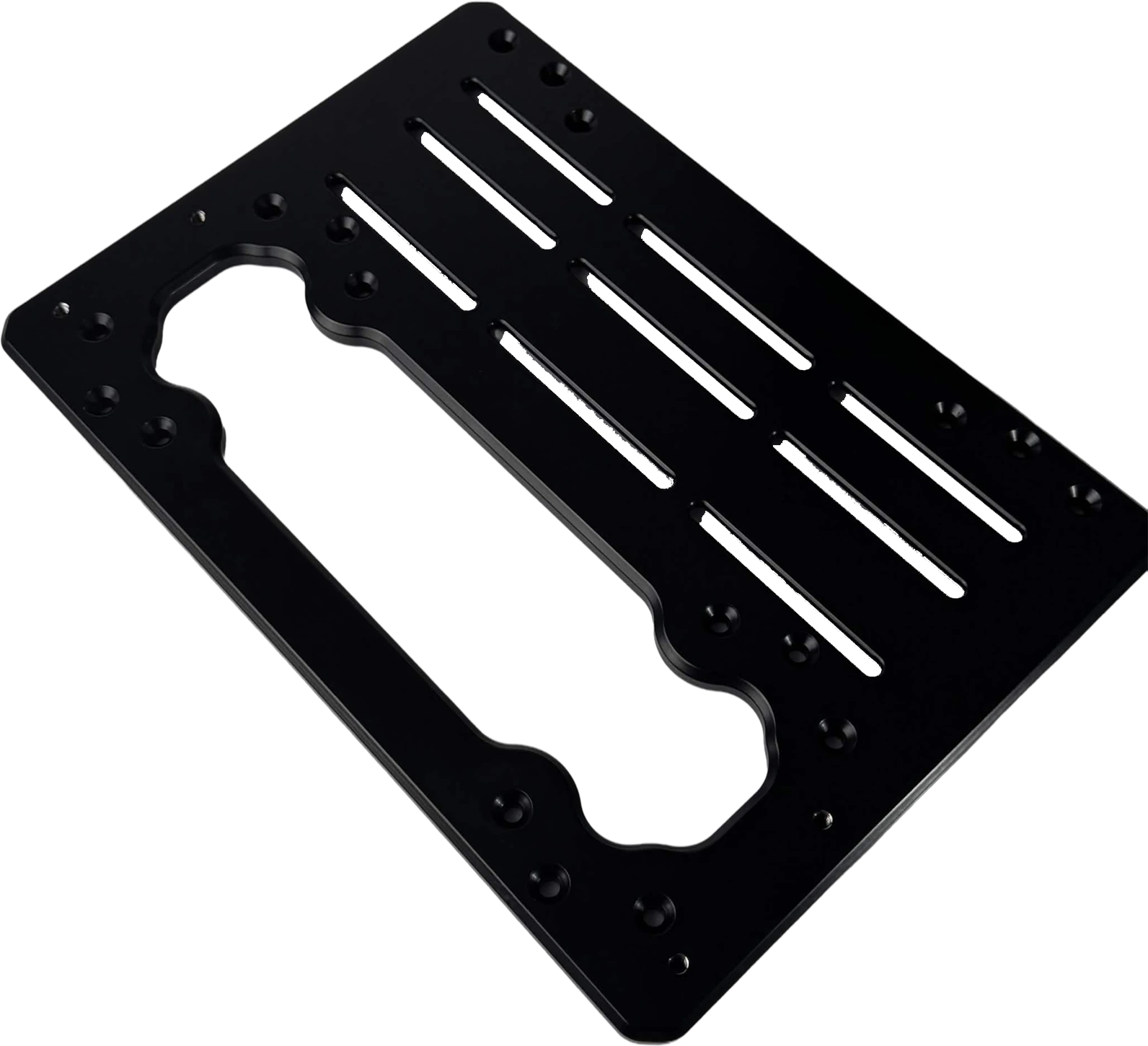 BASEPLATE for PurrPRO pedals — top view with mounting slots