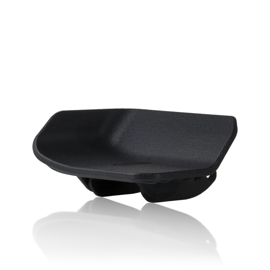 Asymmetric bespoke heel cup, left, for PurrPRO GT PEDALS