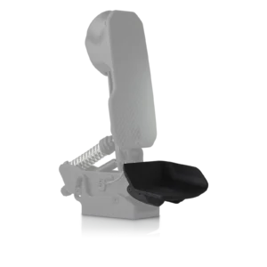 Asymmetric heel cup, right, mounted on a PurrPRO GT pedal
