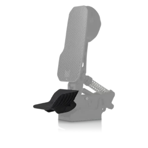 Asymmetric heel cup, right, mounted on a PurrPRO GT pedal, second angle