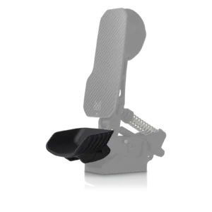 Bespoke heel cup 100 mm mounted on a PurrPRO GT pedal, second angle