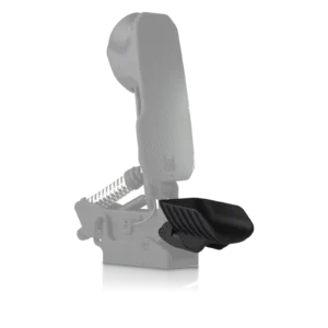 Bespoke heel cup 80 mm mounted on a PurrPRO GT pedal, second angle