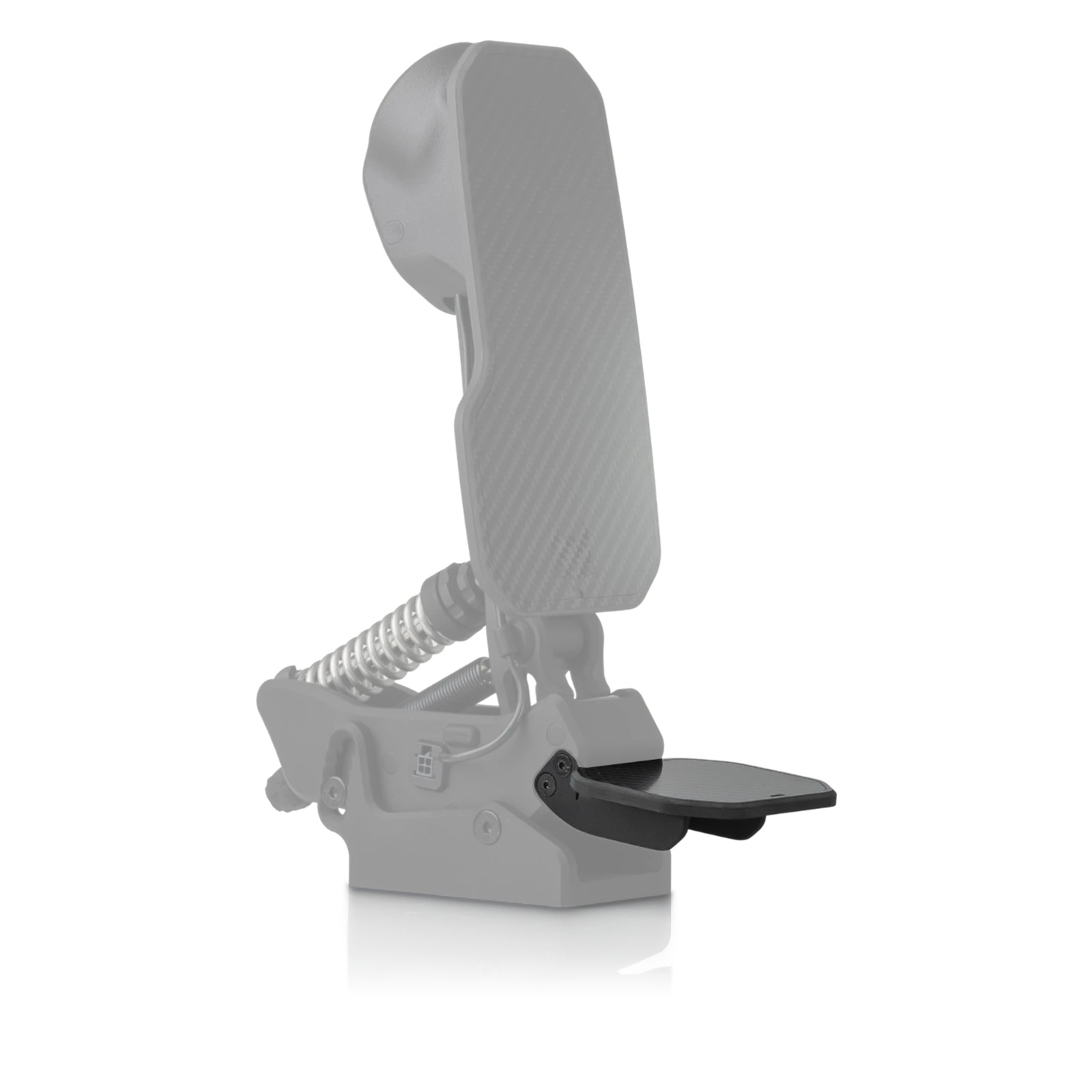 Individual heel support (I.H.S) mounted on a PurrPRO GT pedal, second angle